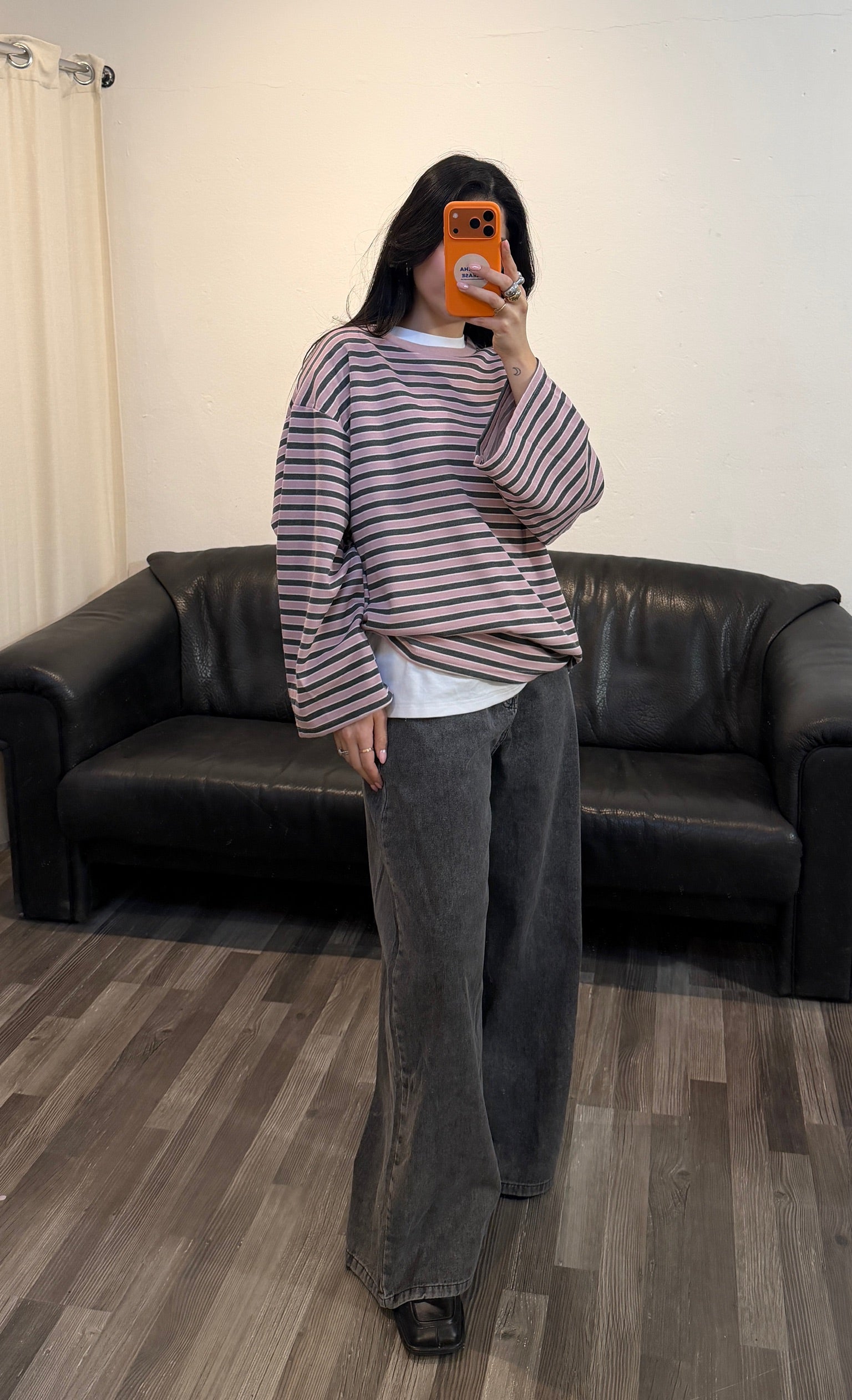 Oversize Pullover mit weitem Ärmel