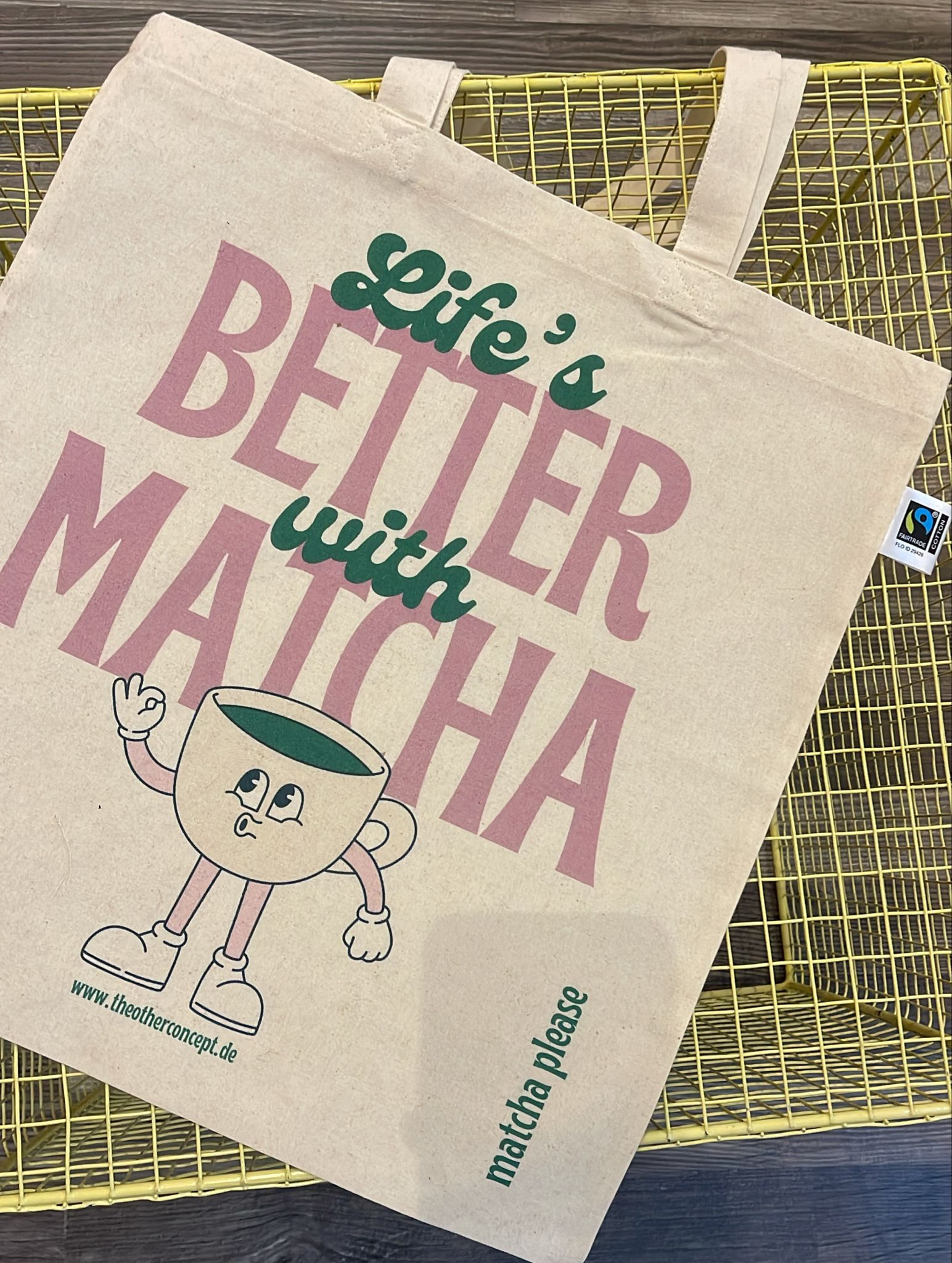 Matcha Please Shopping Bag